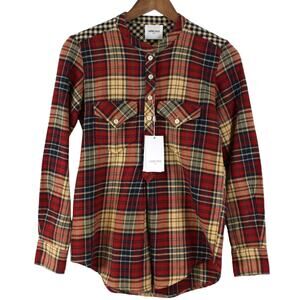 Laurence Dolige Women Top Size 0 Plaid Cotton French Western Parisian Rodeo Luxe